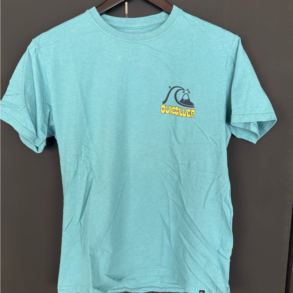 Quiksilver Blue Short Sleeve Tee with Surf Graphic